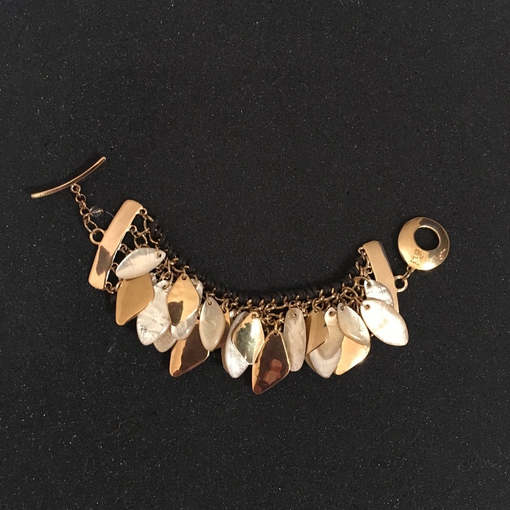 Robert L Morris bracelet with leaf-like charms